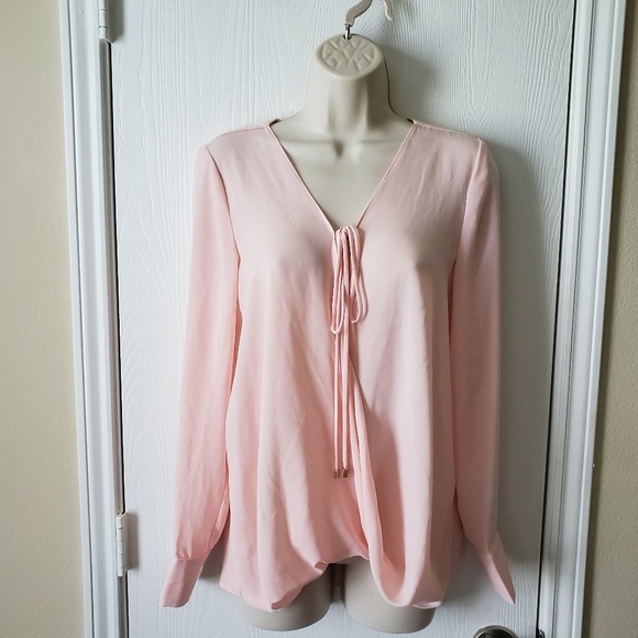 WAYF Long Sleeve Chiffon Blouse - Picture 2 of 7